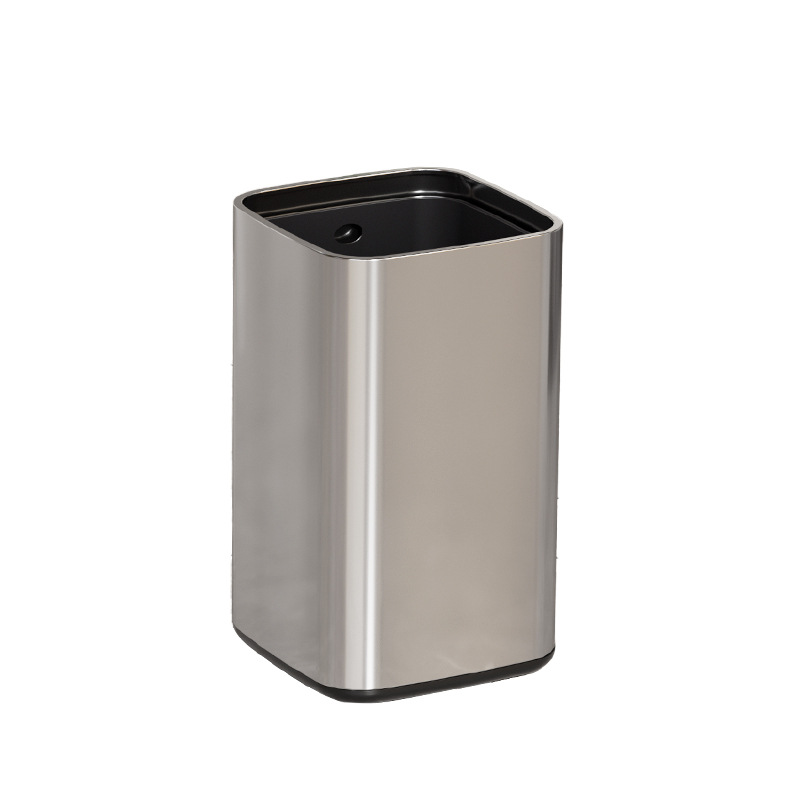 Home Bathroom Trash Can - Double-layer Stainless Steel Trash Can Light