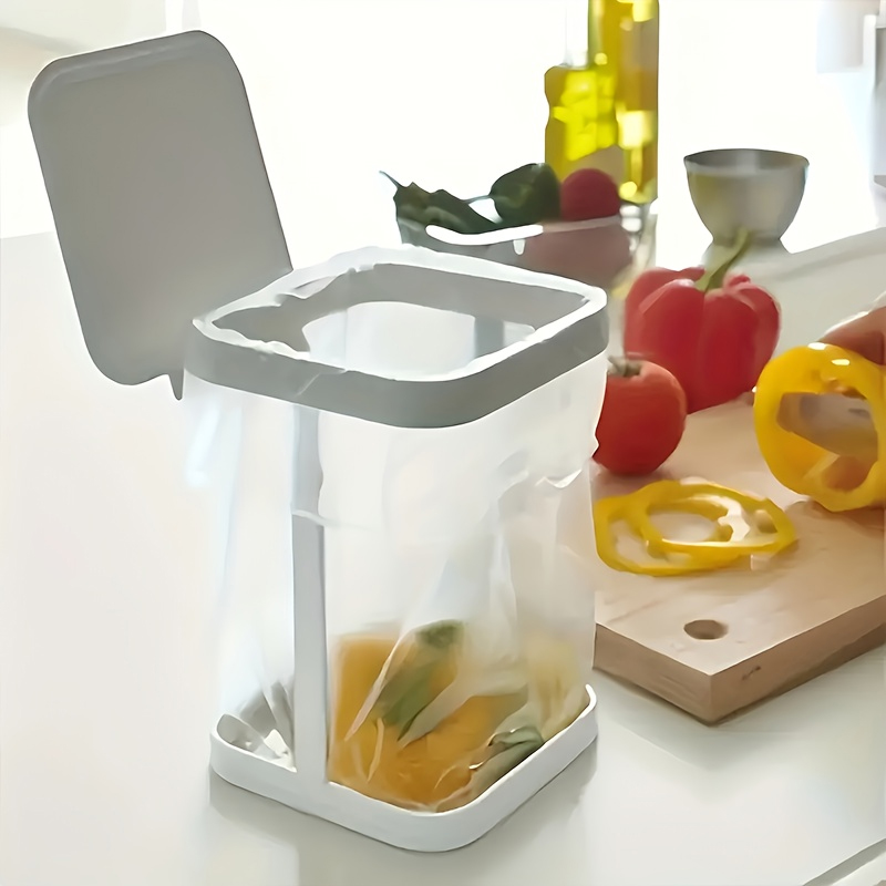 Home Bathroom Trash Can - Collapsible Desktop Bin Small Trash Can