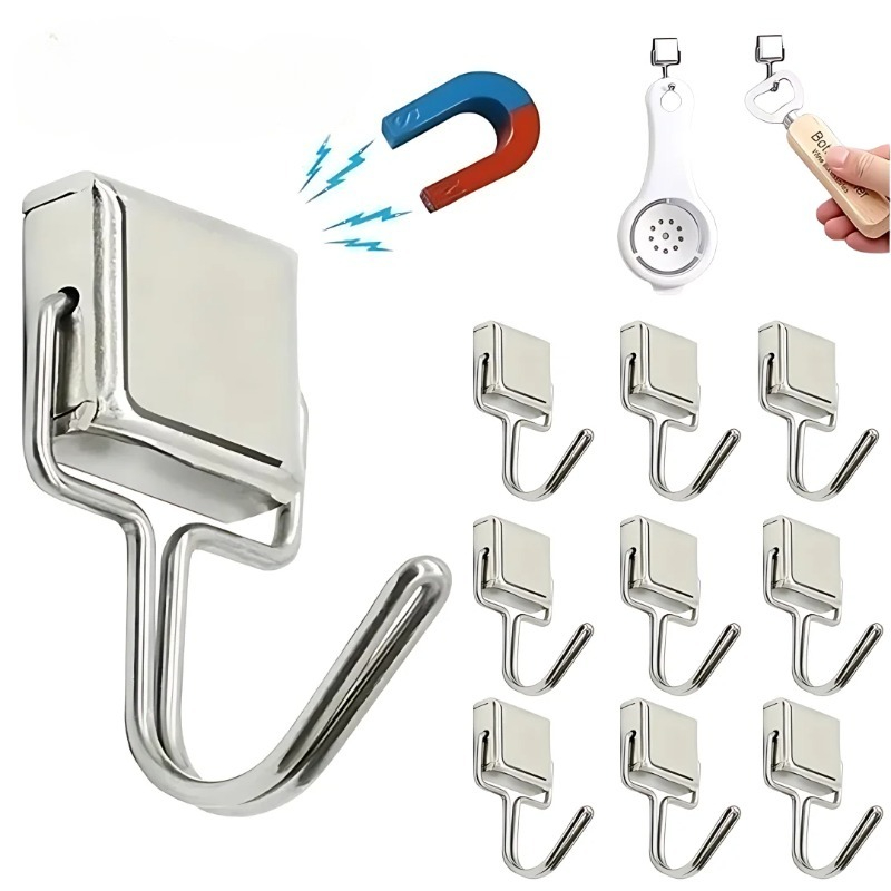 Home Bathroom Key - Strong Magnetic Hooks Multi-Purpose Storage Hooks