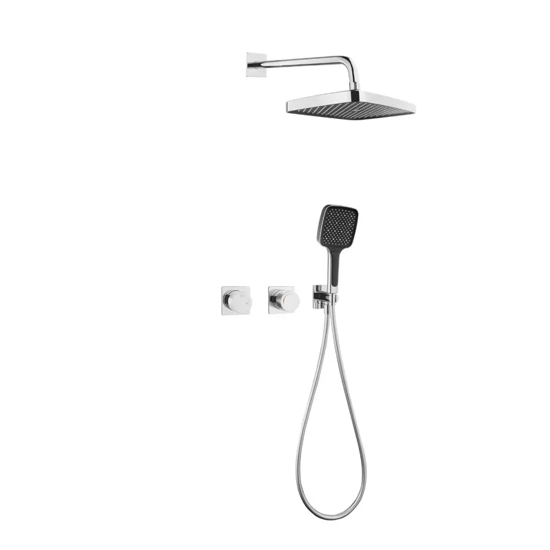 Home Bath - Luxurious Black Wall-Mounted Concealed Shower Set