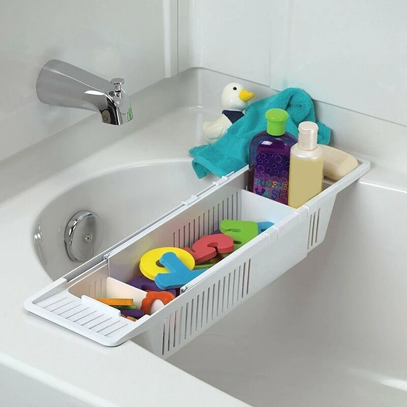 Bath Caddy Tray - Bồn Tắm Khay Rổ Rút Đa