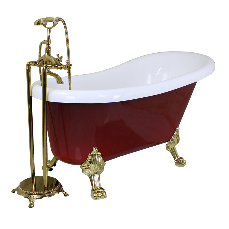 Home Bathroom Tub - Freestanding Bathtub,Acrylic Color Claw Foot,Soaking Tub,European