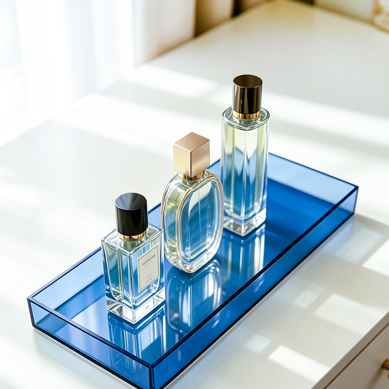 Home Bathroom Key - Multi-Color Acrylic Rectangular Storage Tray, Luxury