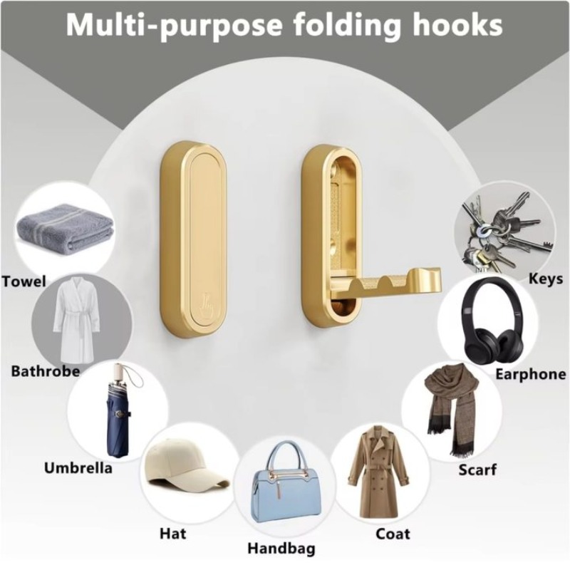 Foldable Clothes Hooks Zinc Al - đánh giá và giá Home Bathroom Key