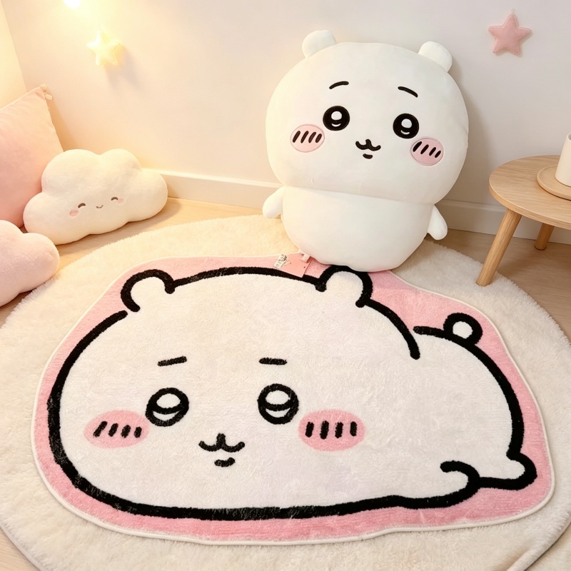 Hot Chiikawa Cartoon Rug Anime - đánh giá và giá Home Bathroom Rugs