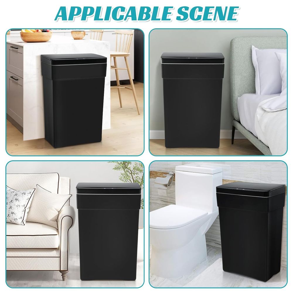 Trash Can 13 Gallon Kitchen Tr - đánh giá và giá Home Bathroom Trash Can