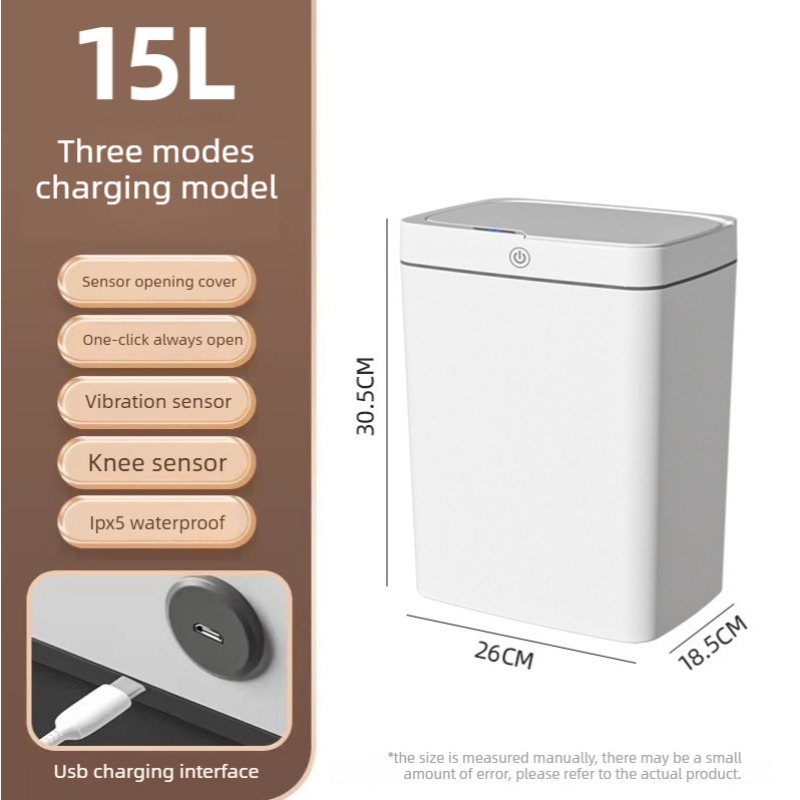 New Arrival Touchless USB Rech - đánh giá và giá Home Bathroom Trash Can
