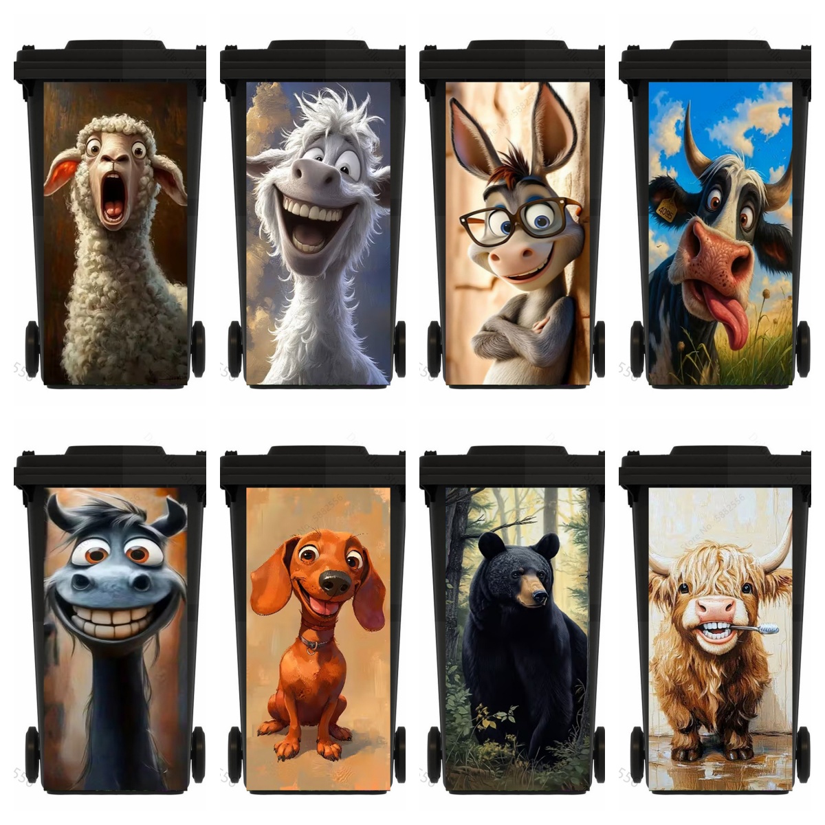 Funny Cartoon Horse Trash Can  - đánh giá và giá Home Bathroom Trash Can