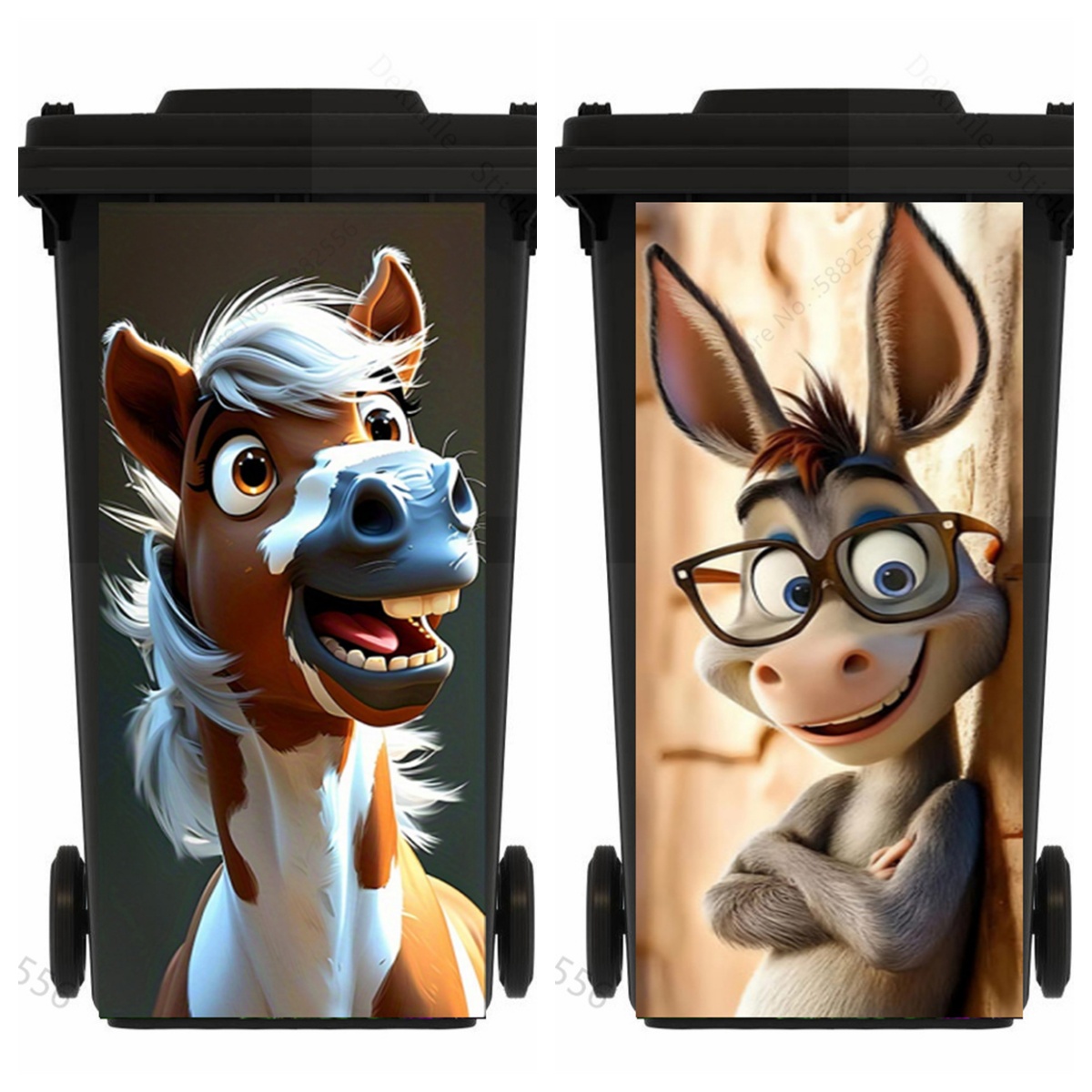 Funny Cartoon Horse Trash Can  - đánh giá và giá Home Bathroom Trash Can