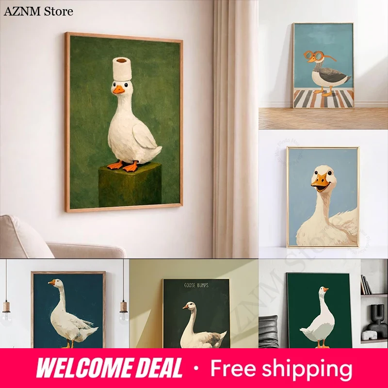 Duck Goose Poster, Funny Bathr - đánh giá và giá Home Bathroom Painting Ideas