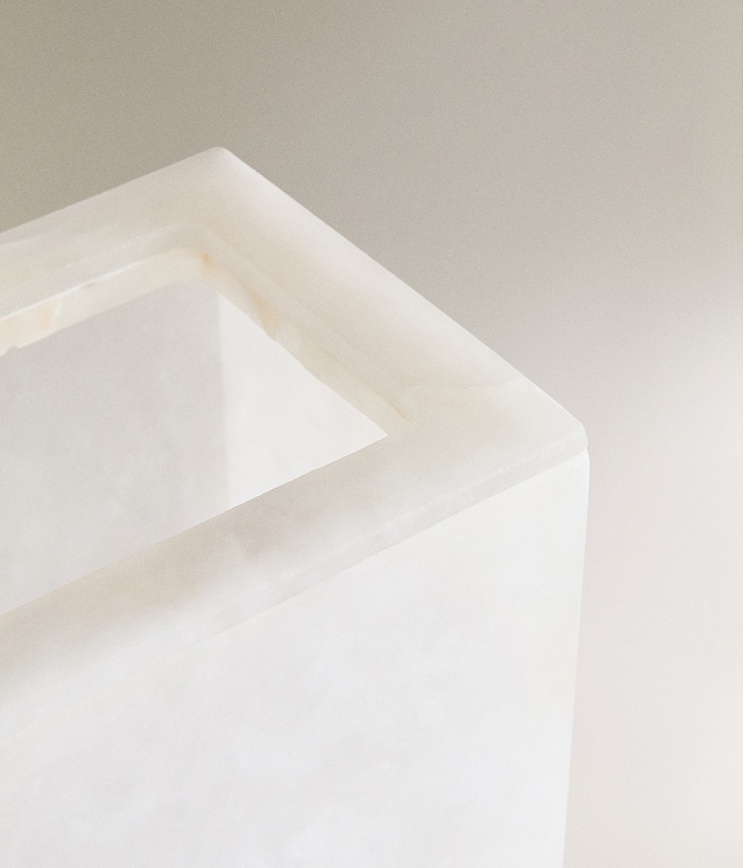 Natural Stone Snowflake Gypsum - đánh giá và giá Home Bathroom Trash Can