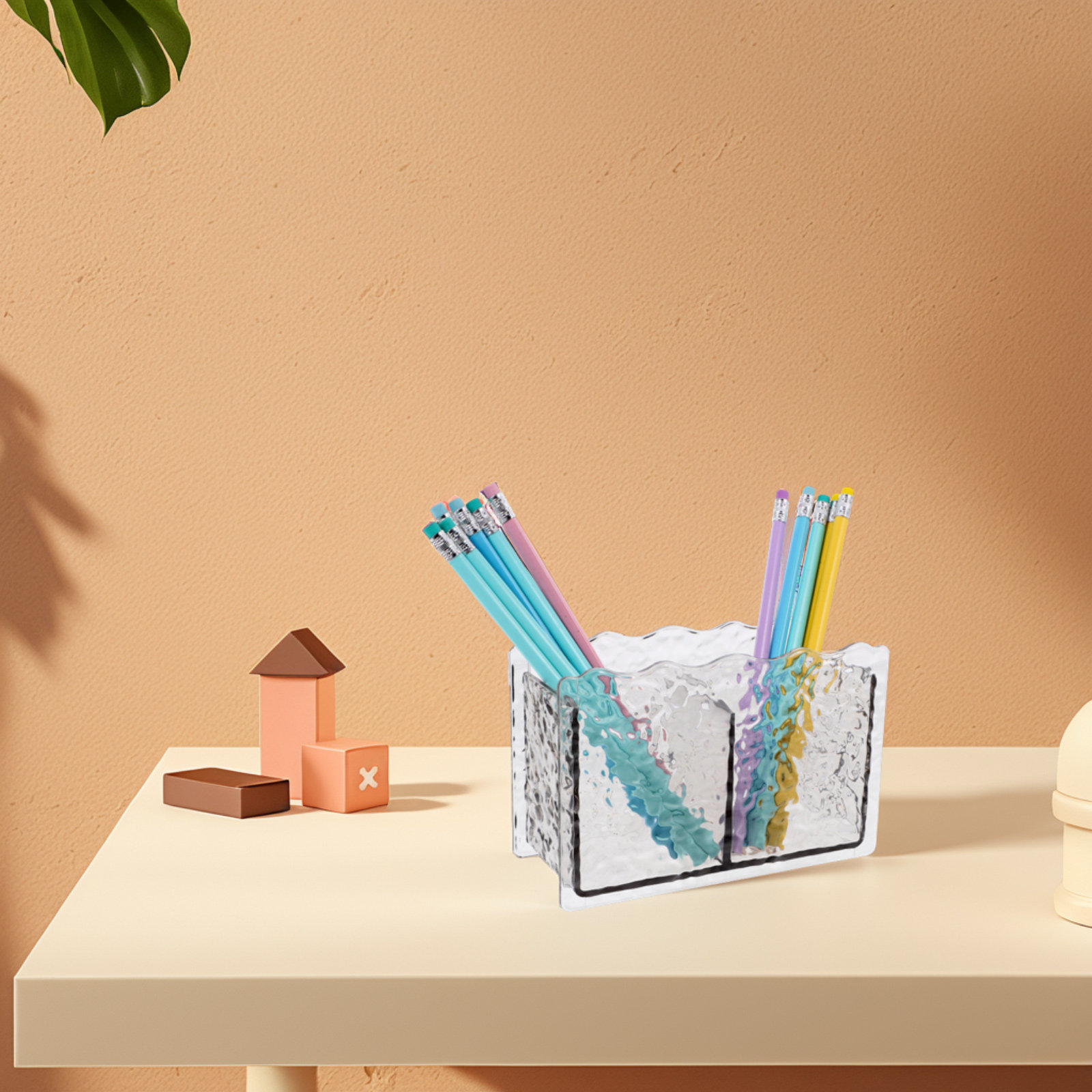 Clear Desk Pen Holder Plastic  - đánh giá và giá Home Bathroom Organizer