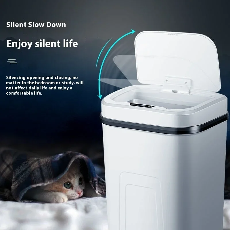 15L Smart Trash Can Automatic  - đánh giá và giá Home Bathroom Trash Can