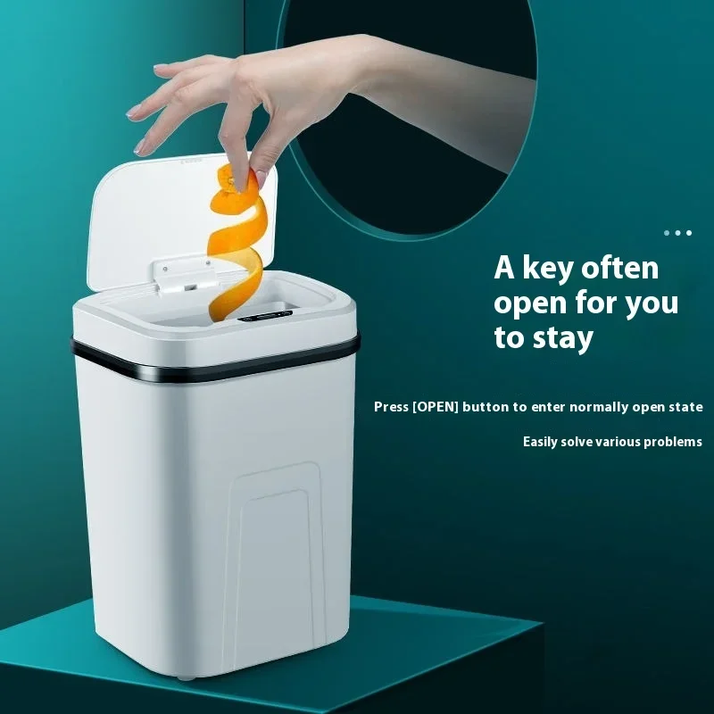 15L Smart Trash Can Automatic  - đánh giá và giá Home Bathroom Trash Can