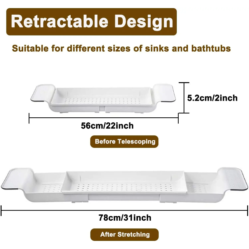 Simple Stylish Bathtub Storage - đánh giá và giá Bath Caddy Tray