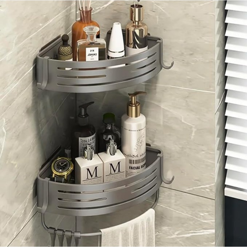 Adhesive or Drilling Corner Sh - đánh giá và giá Bath Caddy Tray