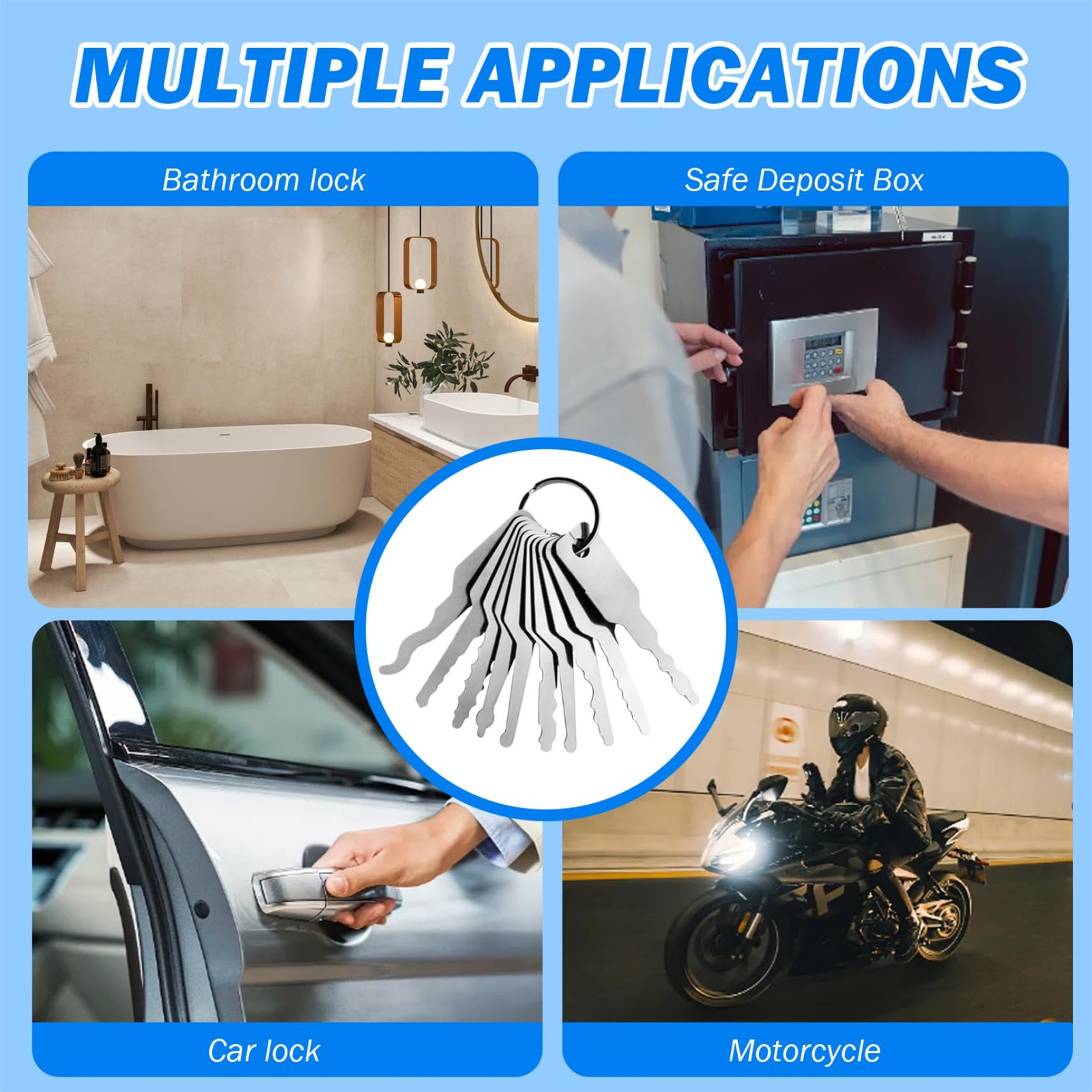 10pcs/Lot Uncut Key Blanks Loc - đánh giá và giá Home Bathroom Key