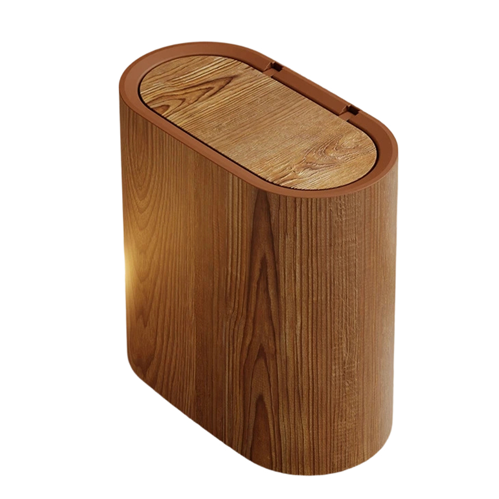 Marble Pattern Slim Trash Can  - đánh giá và giá Home Bathroom Trash Can