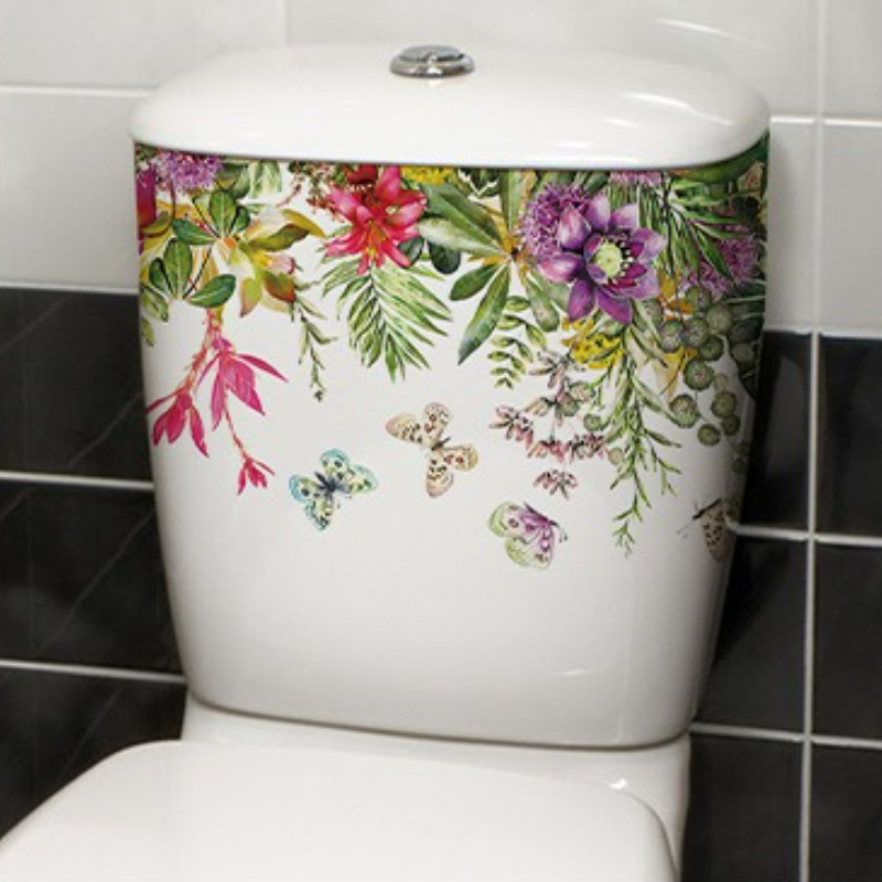 Vibrant Spring Butterfly Flowe - đánh giá và giá Home Bathroom Layout