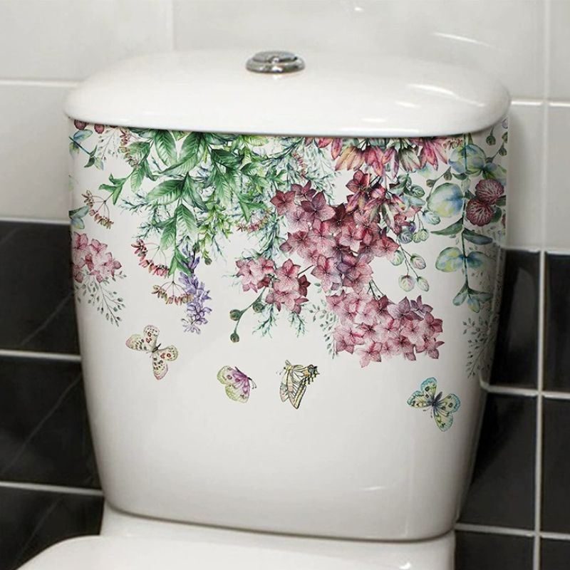 Vibrant Spring Butterfly Flowe - đánh giá và giá Home Bathroom Layout