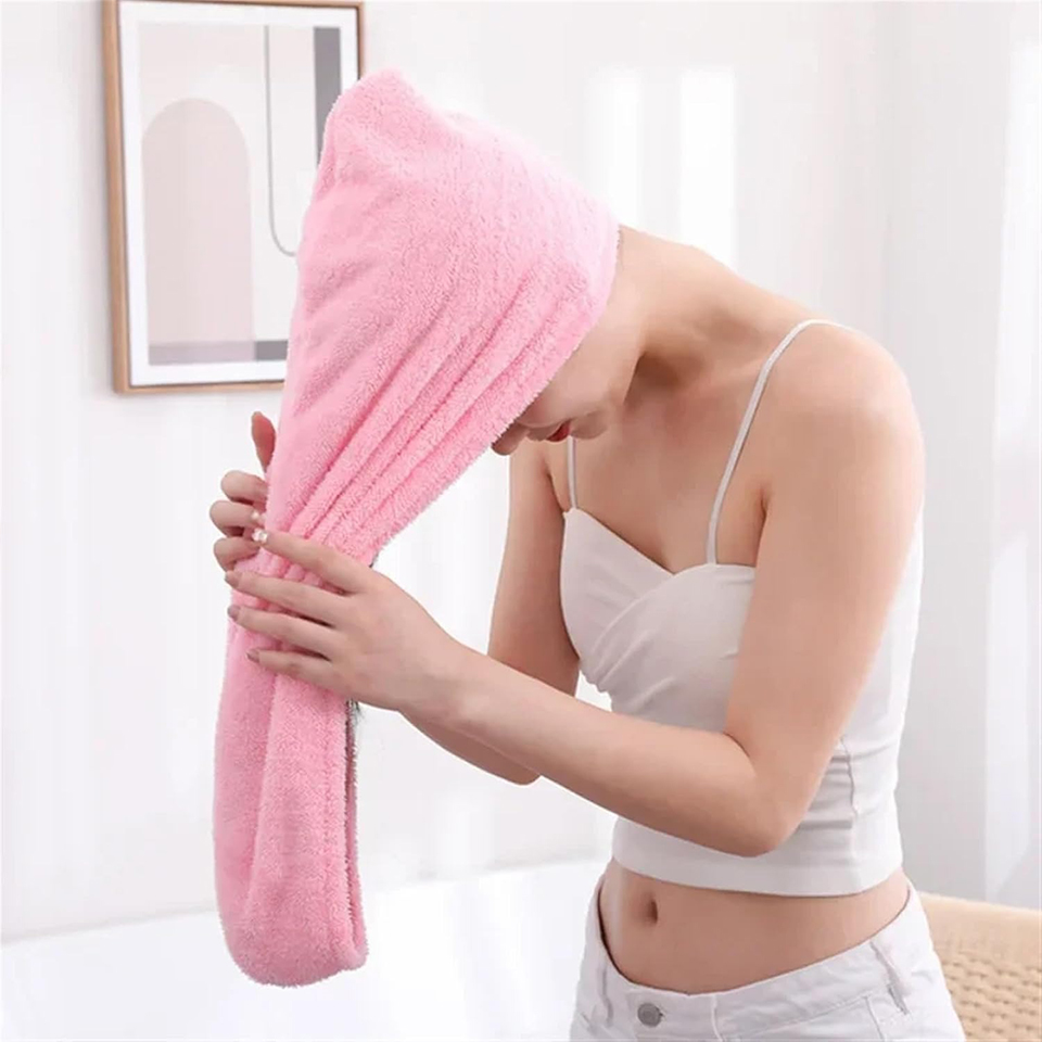 1PC Coral Fleece Hair Towel Wr - đánh giá và giá Home Bathroom Equipment