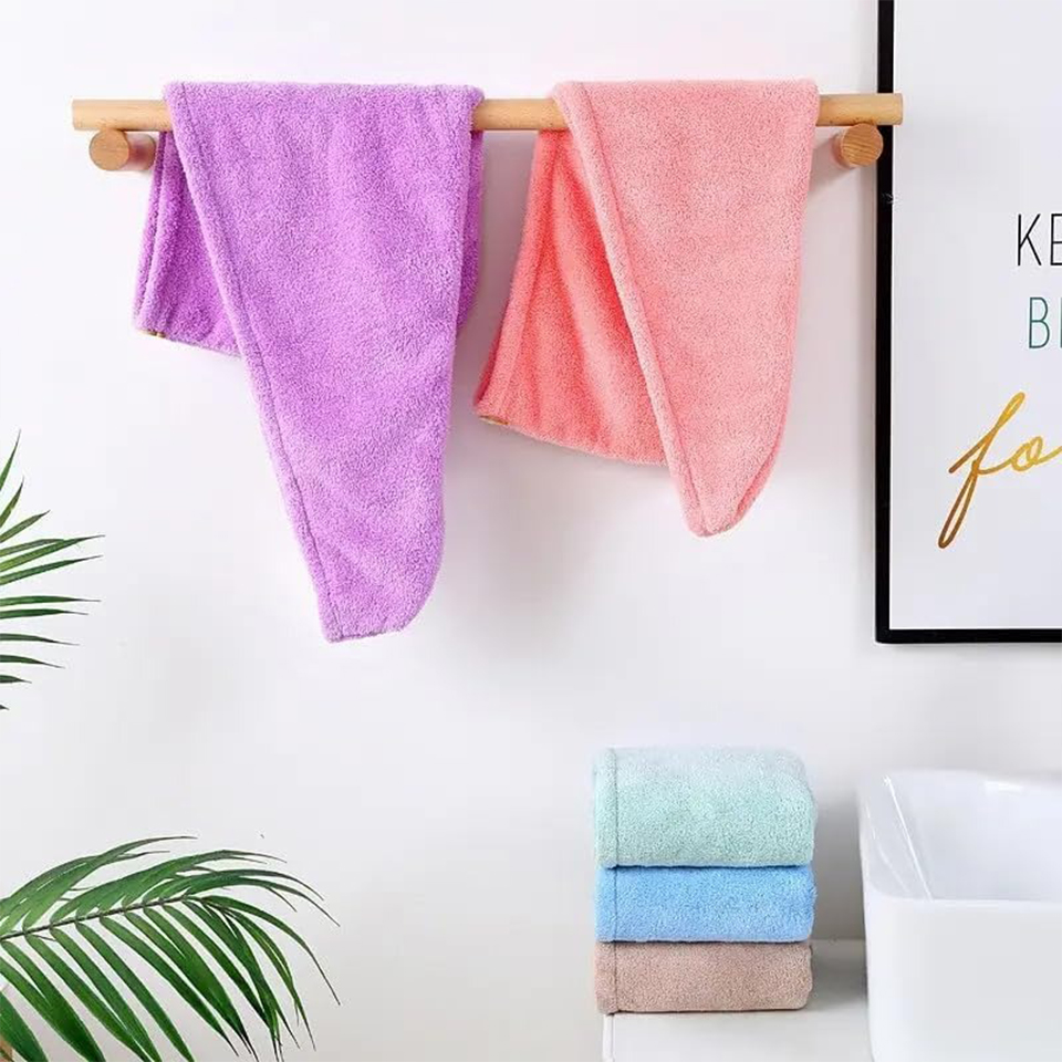 1PC Coral Fleece Hair Towel Wr - đánh giá và giá Home Bathroom Equipment