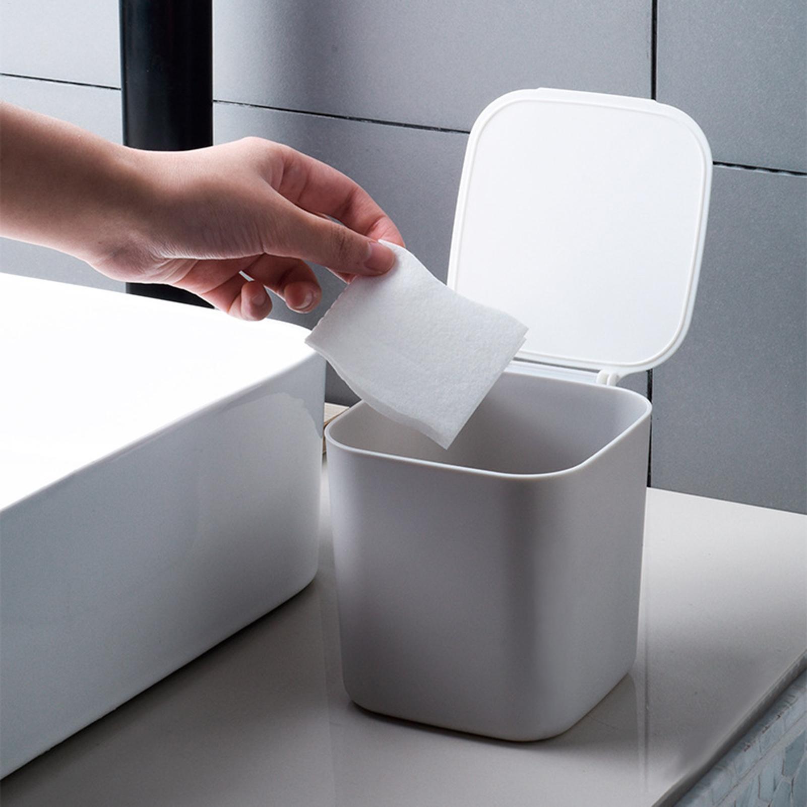 Mini Trash Can with Lid Small  - đánh giá và giá Home Bathroom Trash Can