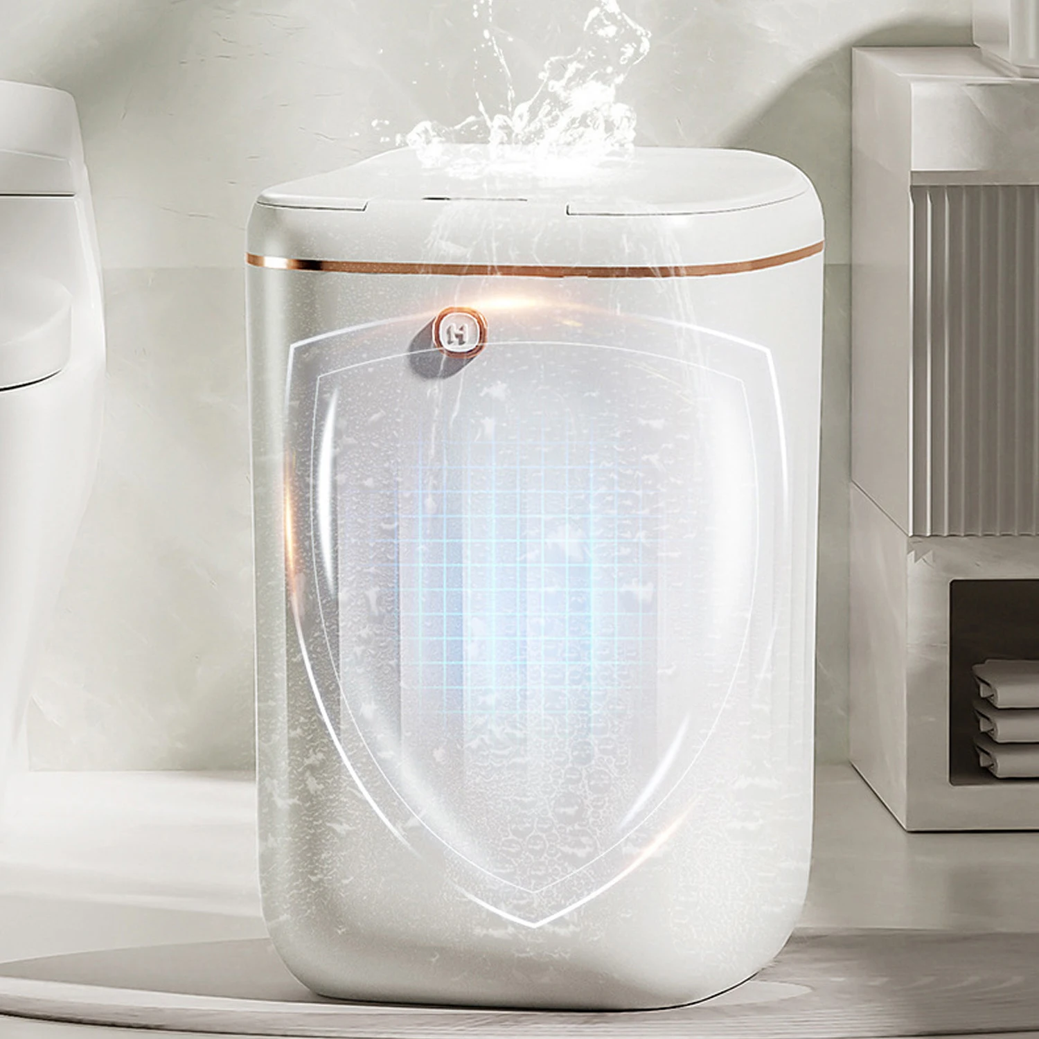 Smart Sensor Trash Can Automat - đánh giá và giá Home Bathroom Trash Can