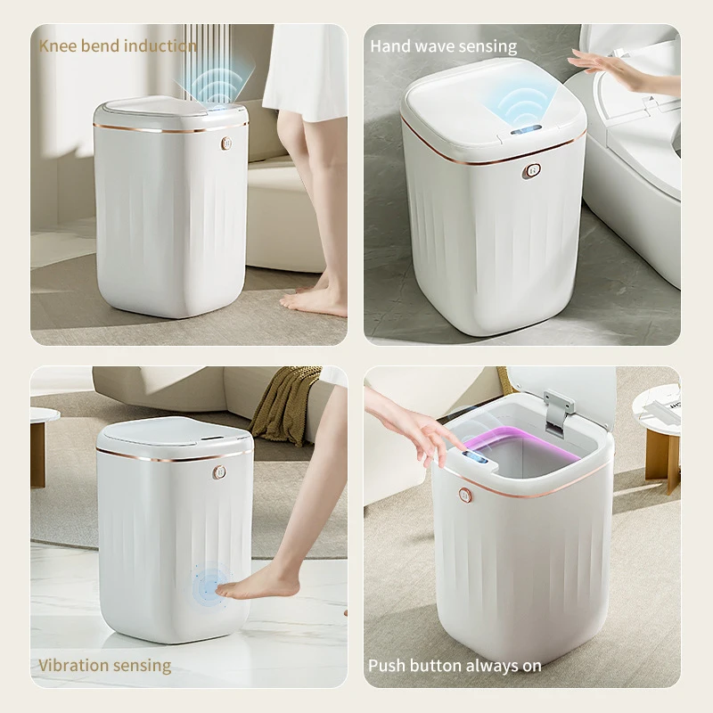 Smart Sensor Trash Can Automat - đánh giá và giá Home Bathroom Trash Can