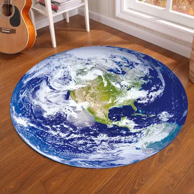 Galaxy Earth Moon Round Carpet - đánh giá và giá Home Bathroom Rugs