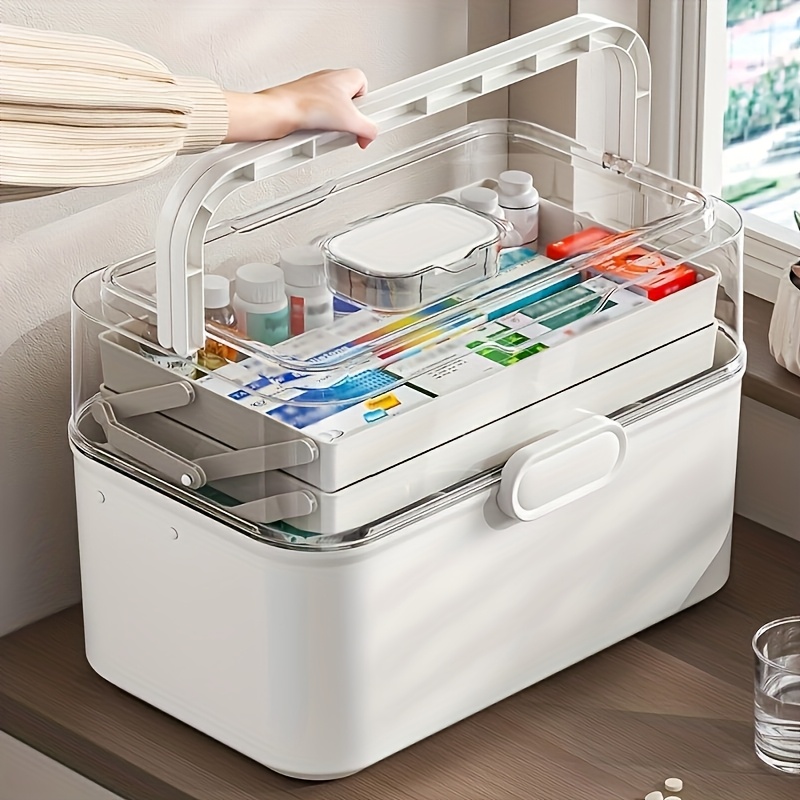 Large Capacity Clear Lid Medic - đánh giá và giá Home Bathroom Organizer