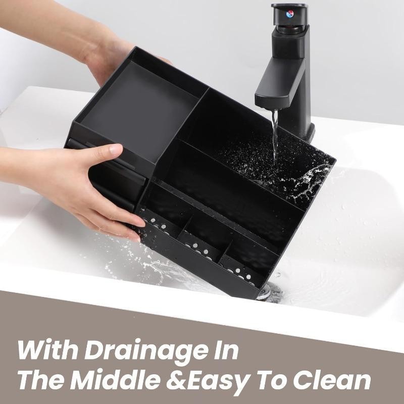 Black Skincare Organizer with  - đánh giá và giá Bath Caddy Tray