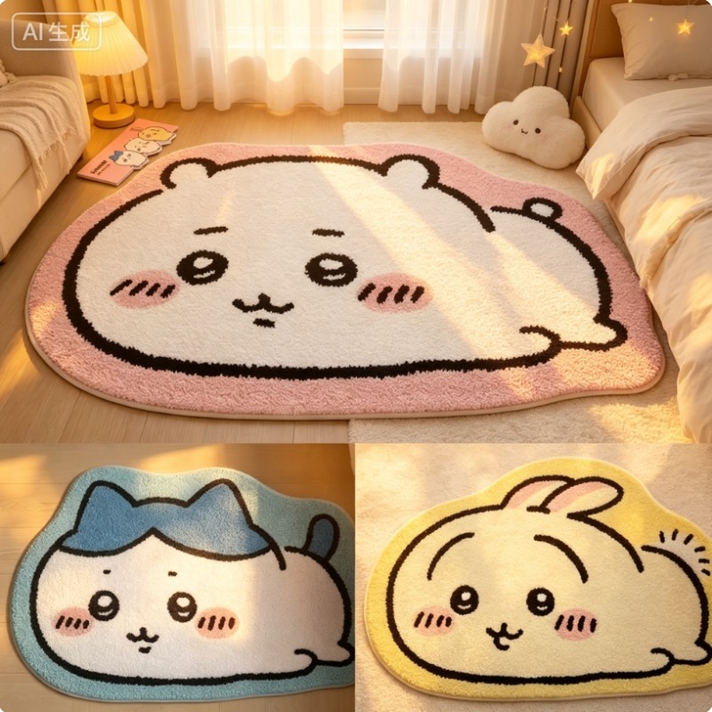-Chiikawa Cartoon Rug Anime Ha - đánh giá và giá Home Bathroom Rugs