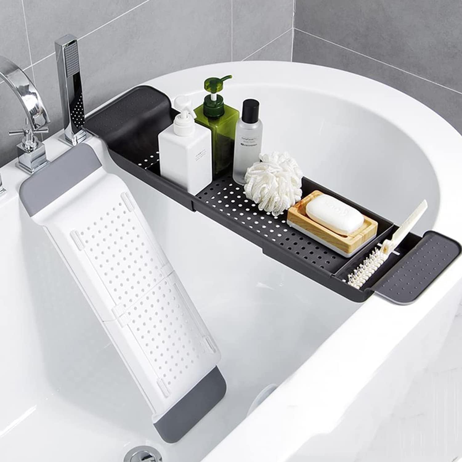 Bath Shelf Caddy Tray Expandab - đánh giá và giá Bath Caddy Tray